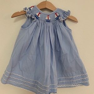Sailboat smocked dress